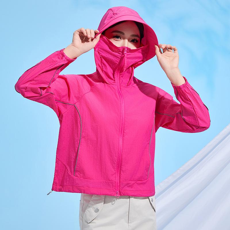 Mountain outdoor sunscreen clothing for men and women upf10 + night running cycling reflective sunscreen jacket summer light and breathable sunscreen