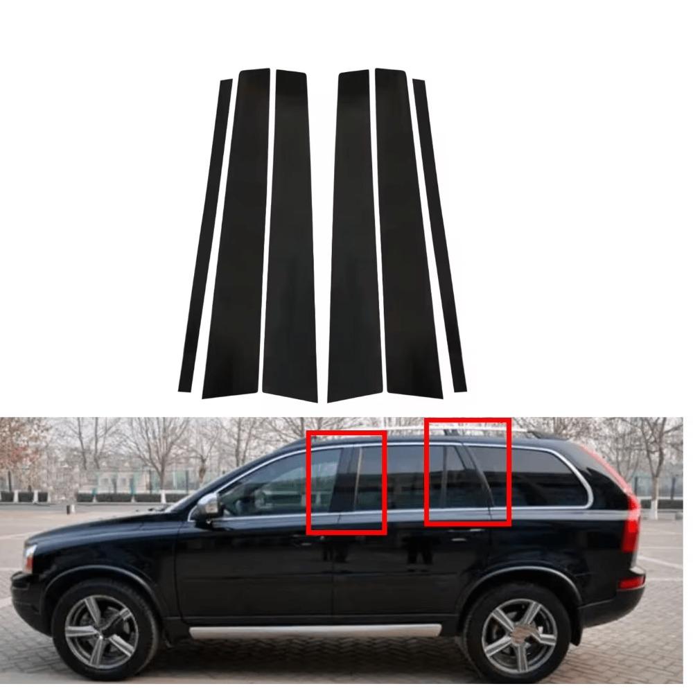 6PCS Glossy Black Pillar Posts Fit For Volvo XC90 2003-2010 2011 2012 2013 2014 Window Cover Door Side Trim Sticker Accessories