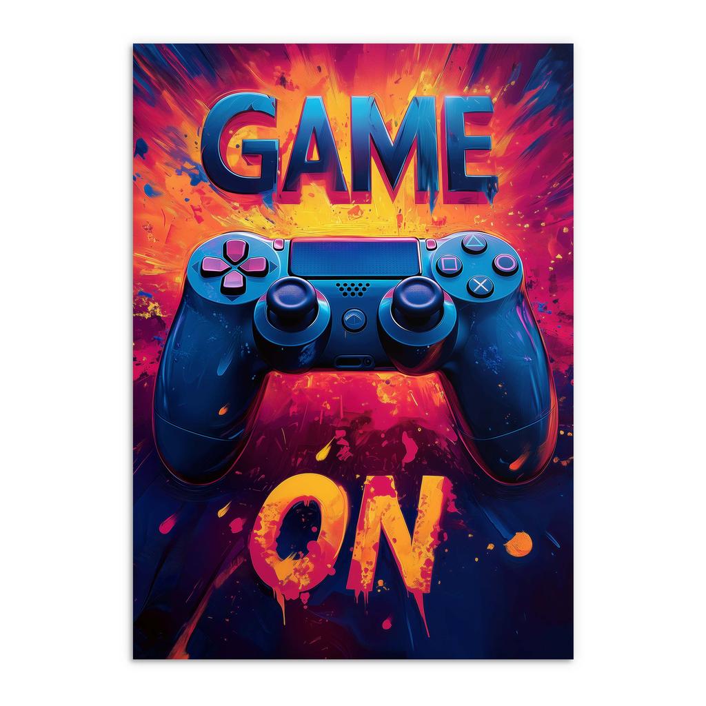 Nowoczesny Plakat w Ramie Obraz gamingowy Konsola X-Box Pad dla gracza