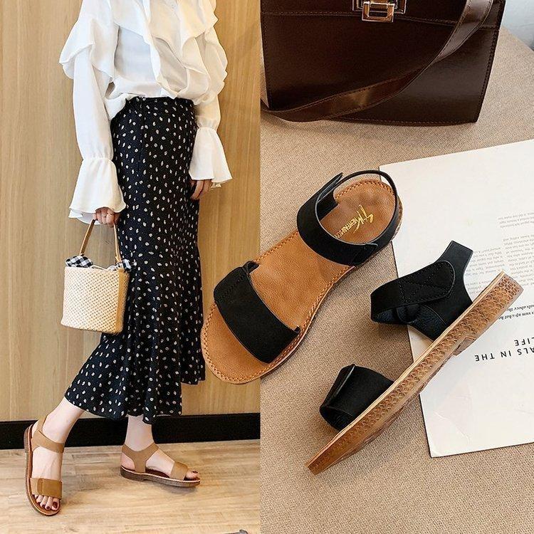 Casual Pu Flat Sandals With Water Drip Embellishments For Women