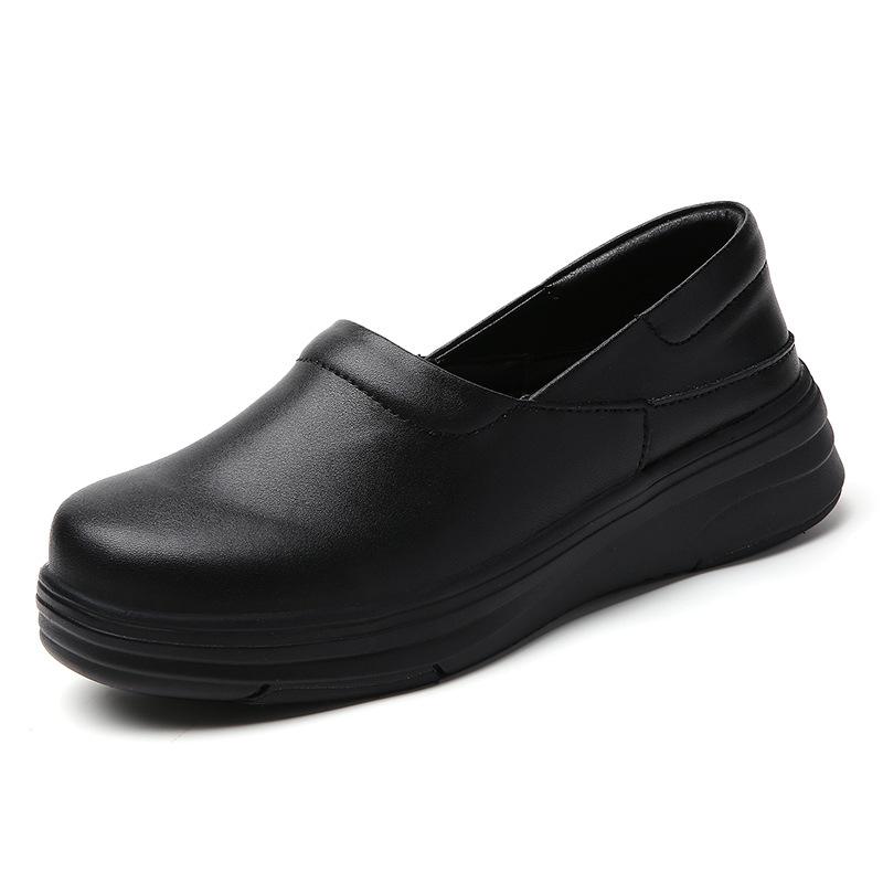 Женские рабочие туфли для медсестер на платформе, удобные дышащие нескользящие кроссовки, повседневная кожаная обувь для медсестер, легкие прогулочные мокасины для женщин