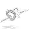 [K1372] - Silver Bracelet 'Butterfly' Silver White (rhodium-plated) - 10x12 Mm