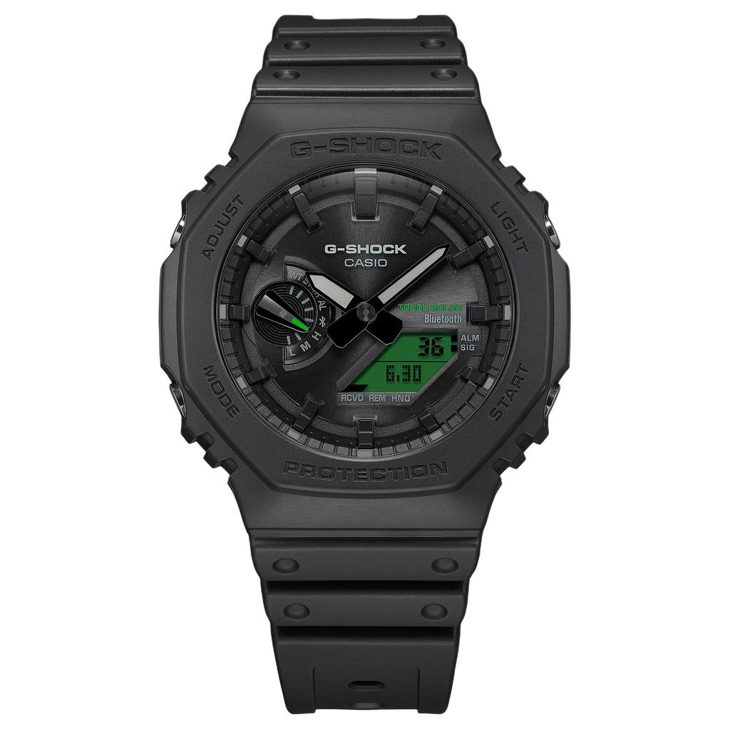 Casio 2100 Bluetooth-соединение Ударопрочные Солнечные Кварцевые Часы Ремешок из Смолы Мужские часы Черные GA-B2100BEG-1A