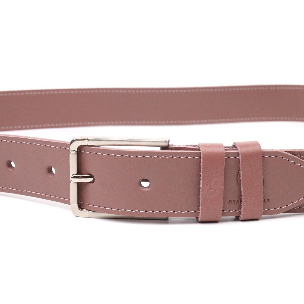 Интересный женский кожаный ремень GRANDE PELLE Leather Belt 21459 Розовый