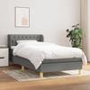 3127006 vidaXL Divan Bed and Mattress Dark Grey 90x190 Cm Fabric