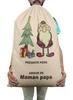 Printtoo Большая холщовая сумка на шнурке, рождественские мешки, подарочный мешок Санты, индивидуальный подарок на вечеринку, 2 шт., 27x20 дюймов