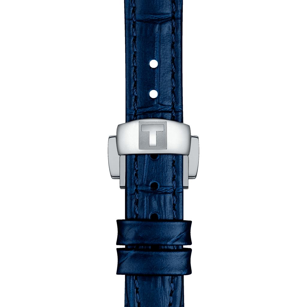 Tissot Мужские модные часы с белым циферблатом и кожаным ремешком T126.207.16.013.00