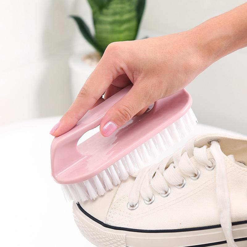 Scrubbing Brush Hard Bristled Laundry Clothes Shoes Scrubbing Brush Portable Plastic Hand Cleaning Brush Kitchen Bathroom KTY
