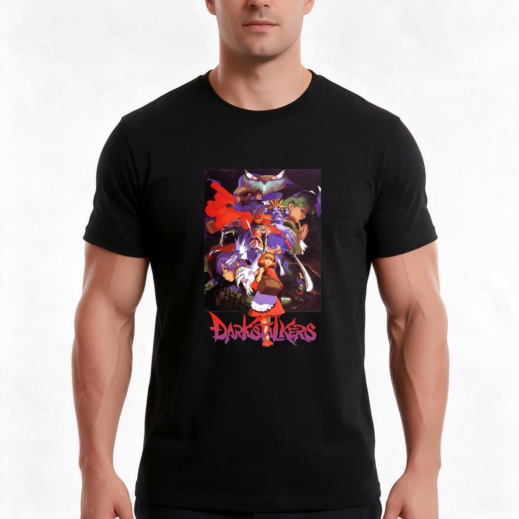 Darkstalkers Vampire Savior Dark Stalkers 3 Classic Tshirt Summer Casual Cotton Tee Oversized Streetwear Tops