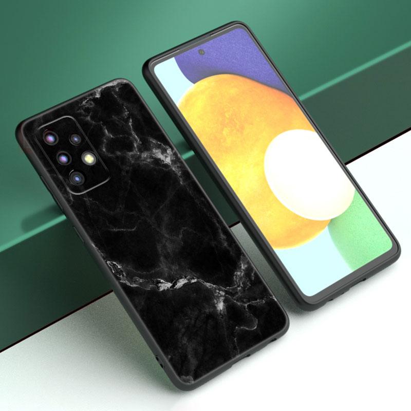 Черный и белый мраморный чехол для Samsung A04 A21 A30 A50 A52 S A13 A14 A22 A23 A32 A53 A73 5G A11 A12 A31 A33 A51 A70 A71 A72