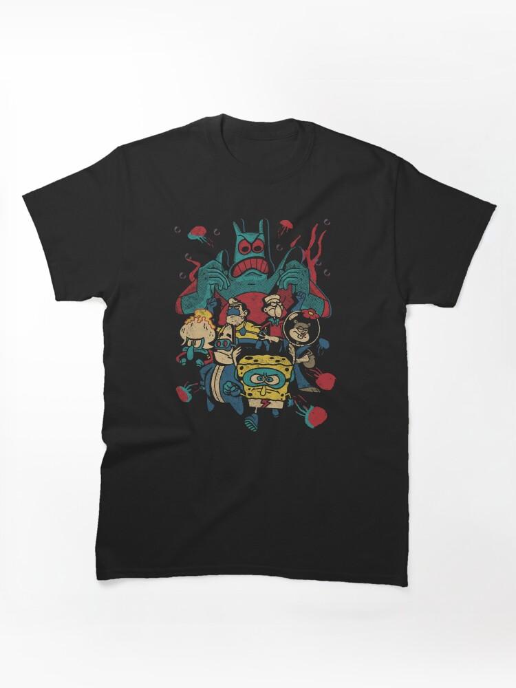 SpongeBob SquarePants SpongeBob SquarePants Retro Superhero Group Poster Classic T-Shirt