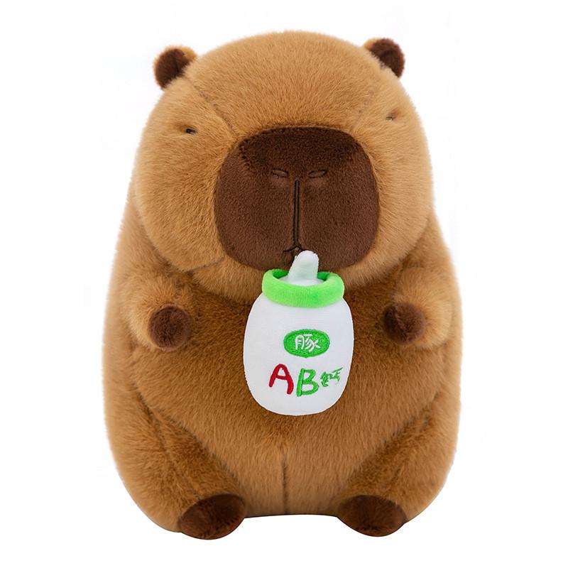 Ad Calcium Milk Capybara Plush Toy Pillow With Two In One Design For Use Office