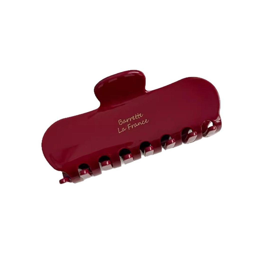 Jennie Style Red Claw Clip - High-End 2025 Large Volume Updo Acetate Shark Clip for Women