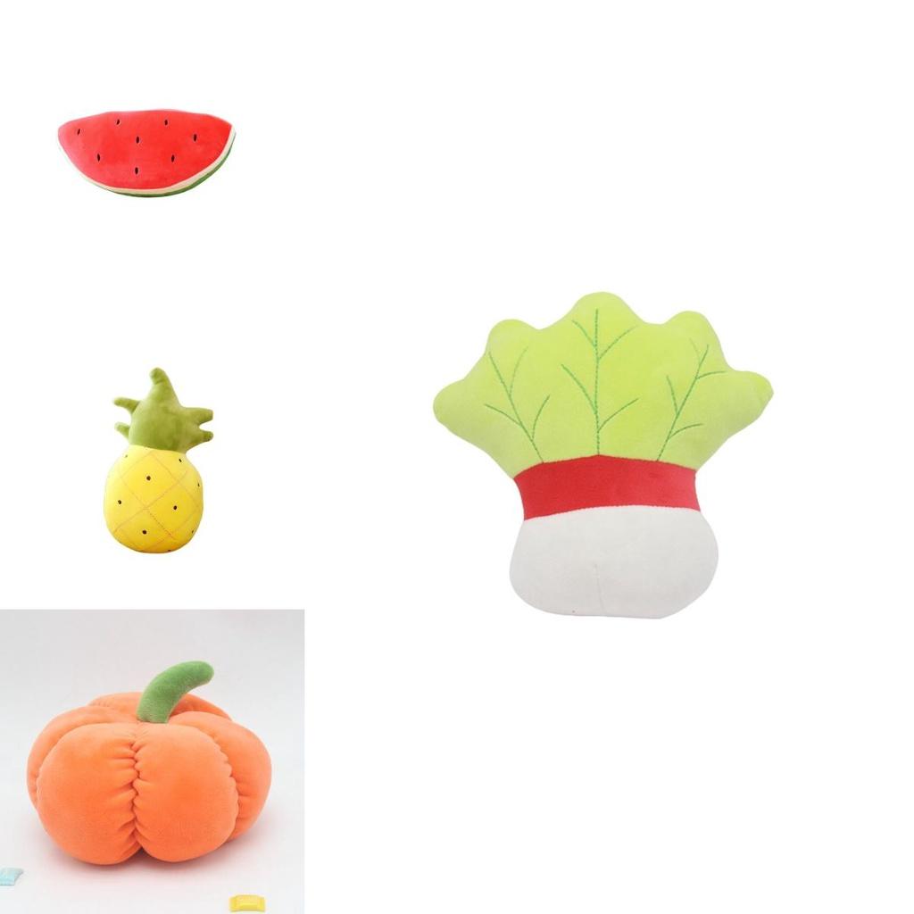 High-quality Fruit Vegetable Plush Dolls With Keychain Adorable Comfortable Realistic