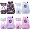 3 шт./компл. Мультяшный рюкзак с принтом K-pop, сумка, пенал для подростка, студента, девочки, мальчика, школьный ранец, сумка для книг, большая вместимость, дорожная сумка, подарок для ребенка