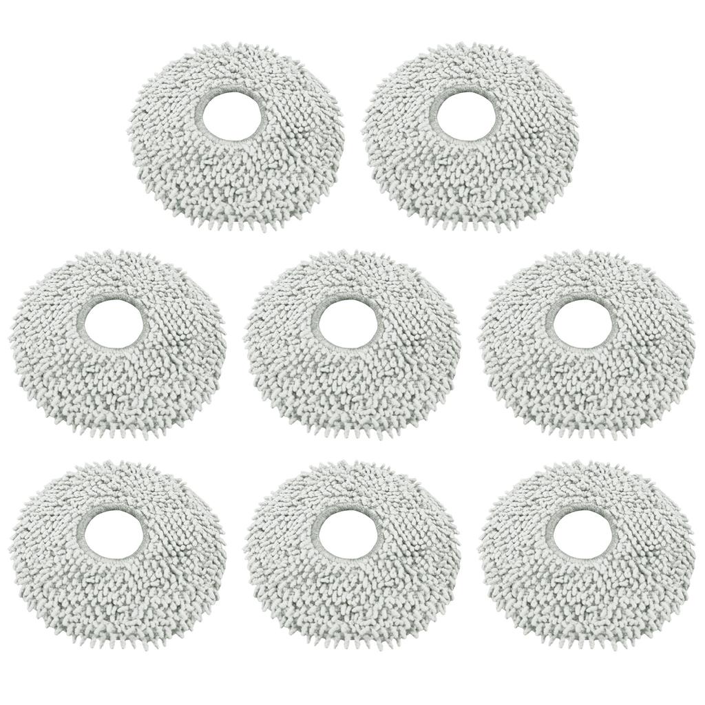8 Pieces Microfiber Mop Pads Rags Vacuum Cleaners Accessories Sweeping Robot Spare Part Mop Cloths Microfiber Material