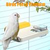 Платформа для жердочки для птиц Пластиковая подставка для жердочки для попугаев Полка с кормушкой Аксессуары для клетки для попугаев Кореллы Неразлучники Волнистые попугайчики