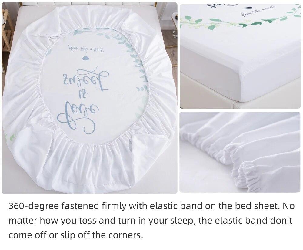 Customize Fitted Sheets Mattress Cover With Elastic Band 3D Bedsheet Linens 90x200 200x220 Bed Sheet Bedding Bohemia