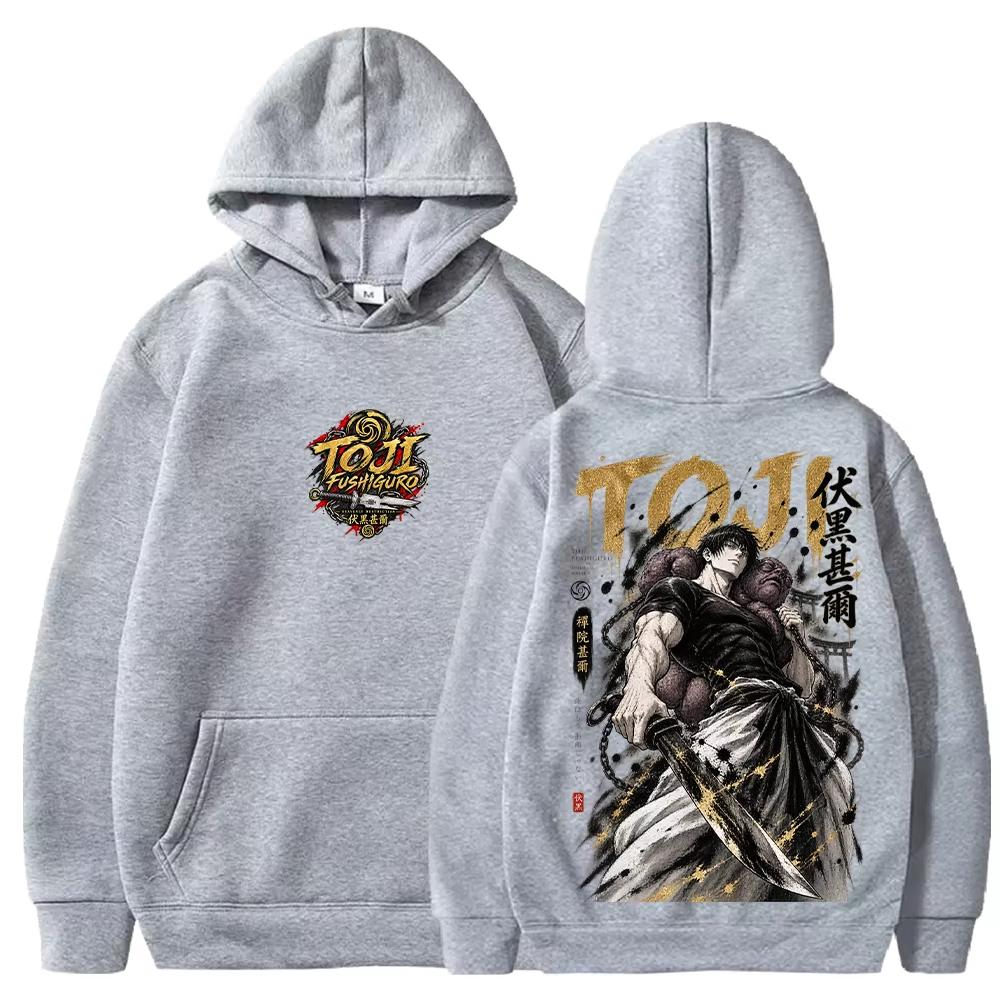 Anime Jujutsu Kaisen Toji Fushiguro Graphic Print Hoodie Men Women Streetwear Fashion Leisure Sweatshirt Oversized Outdoor Harajuku Y2K Style Pullover