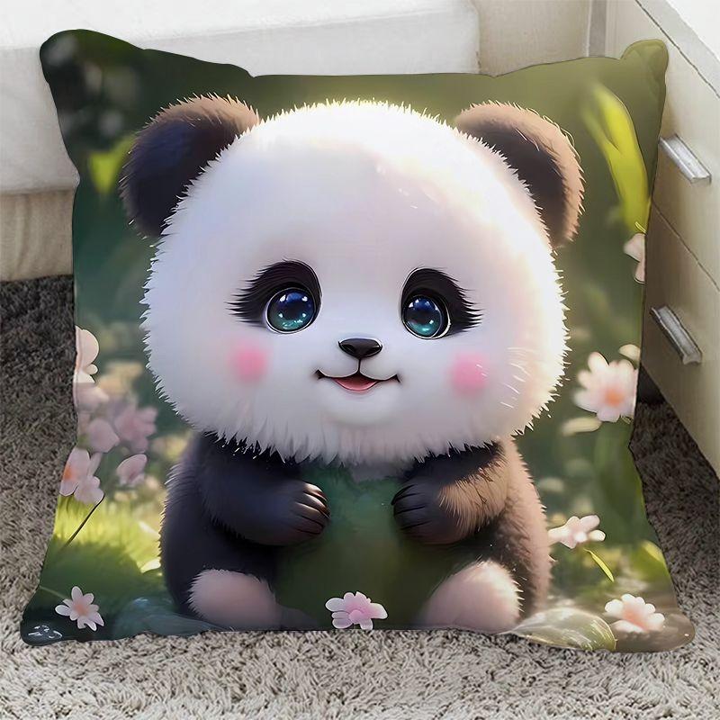Наволочка с изображением панды для украшения общежития, офиса, гостиной, дома, наволочка