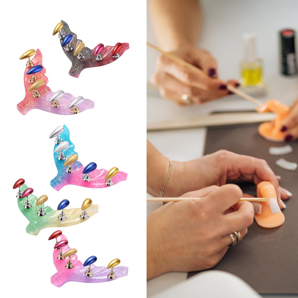 Подставки для практики акрилового нейл-арта, магнитные держатели для типсов, учебные стенды для демонстрации ногтей, держатели для ногтей своими руками