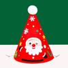 Material Pack Merry Christmas Hat Christmas Cartoon Pointed Hat  Children/Adult