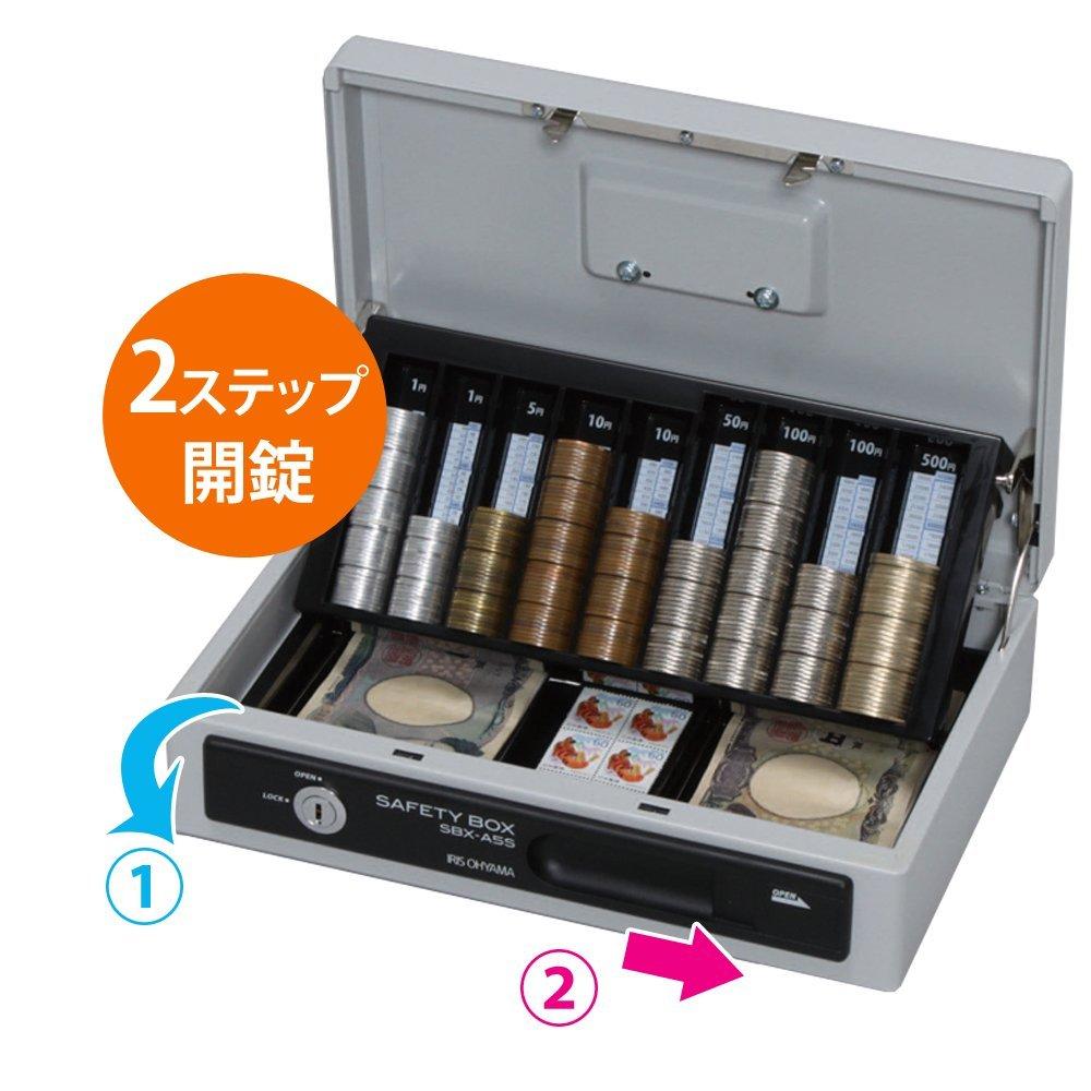 IRIS OHYAMA Тонкий ручной A5 Двойной мелкий тип SBX-A5S Сейф, Размер, Лоток, Синий,