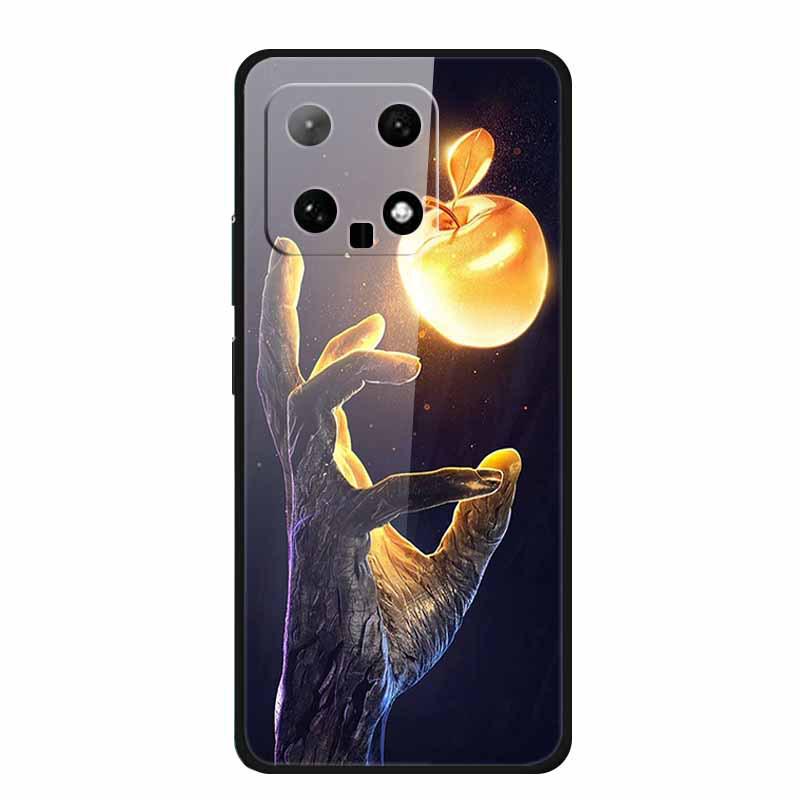 Чехол для телефона Xiaomi 14: Дизайн с разноцветными бабочками, Закаленное стекло, Креативный стиль, Хит продаж