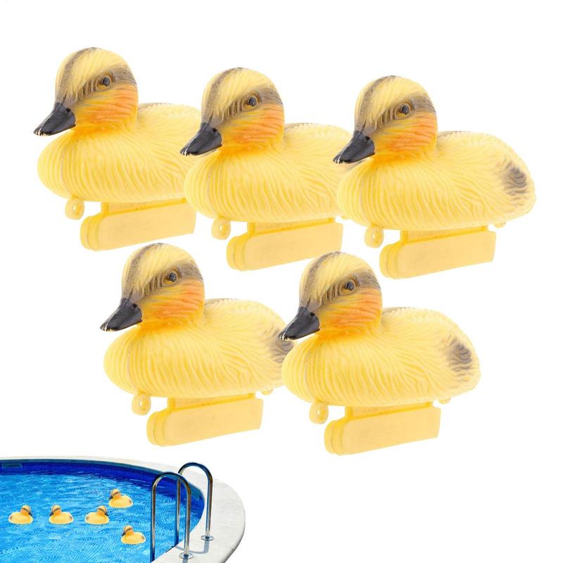 Floating Duck Ducklings Pond Statue Ornament Plastic Duck Decoy Floating Decorative Animal Sculptures Outdoors