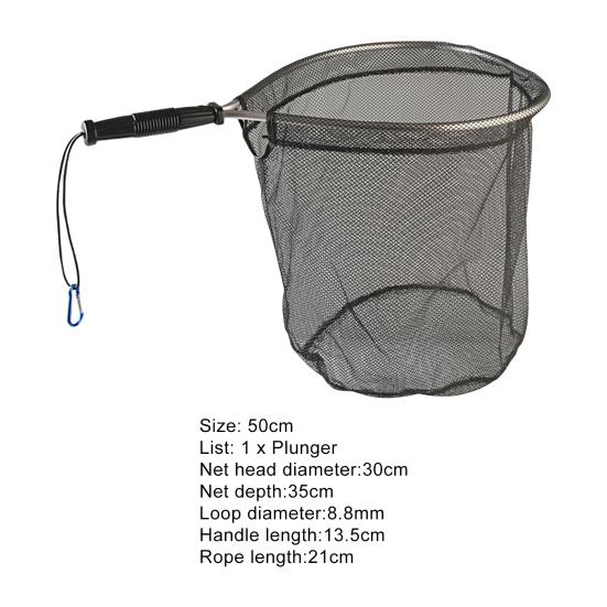 Fishing Landing Net Strong Load-bearing Catch Fish Aluminum Alloy Handle Round Fishing Brail for Outdoor Fishing