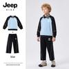JEEP Boys' Autumn Long-Sleeve Pullover and Pants Sport Set