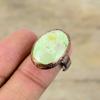 Кольцо с лимонным хризопразом, электроформованное медное кольцо, регулируемые кольца, электроформованные ювелирные изделия, кольцо с драгоценным камнем ручной работы, медные ювелирные изделия, подарок для женщин