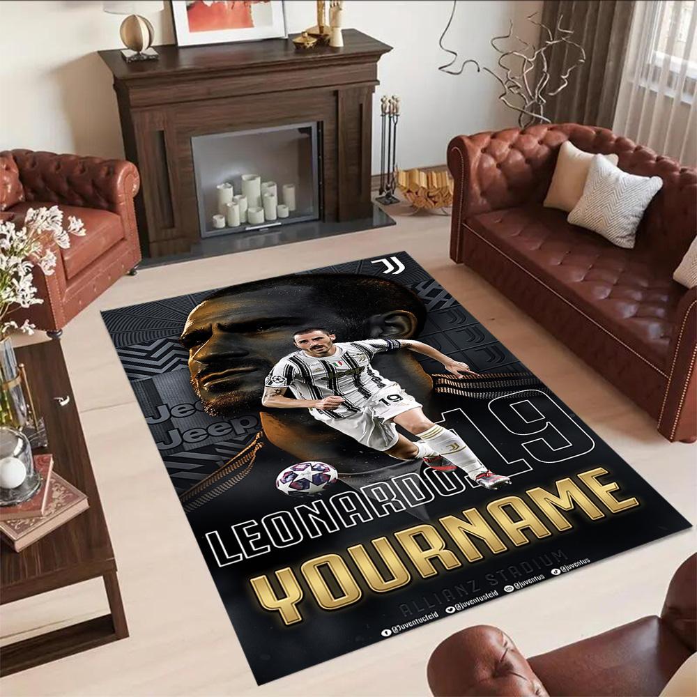 Juventus Personalized Name Area Rug Perfect for Dining Room Playrooms Kitchen Balcony Antislip Carpet Decorate Offices Wedding Party Gift