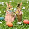 Easter Bunny Garden Stake Weatherproof Spring Yard Art Stake Festive Rabbit Egg Gnome Lawn Stake for Outdoor Planter Flower Bed Easter Decoration