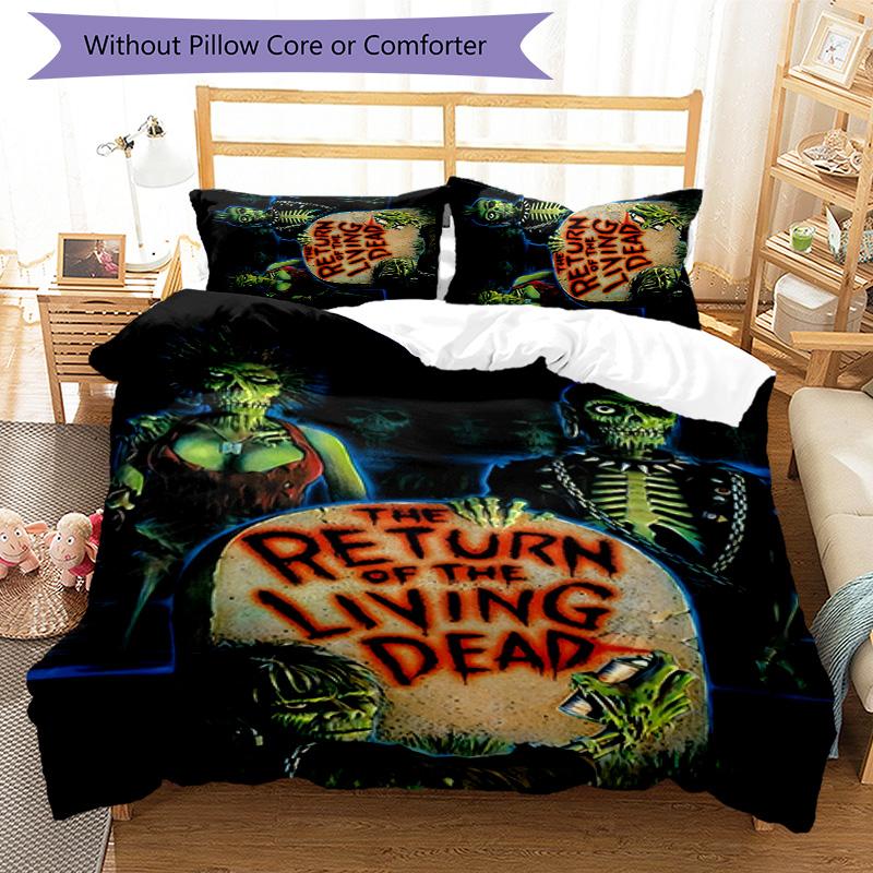 The Return of the Living Dead 3pcs Bedding Set Duvet Cover Closure Includes 1 Duvet Cover & 2 Pillowcases for All Seasons Bedroom Home Dorm Decor