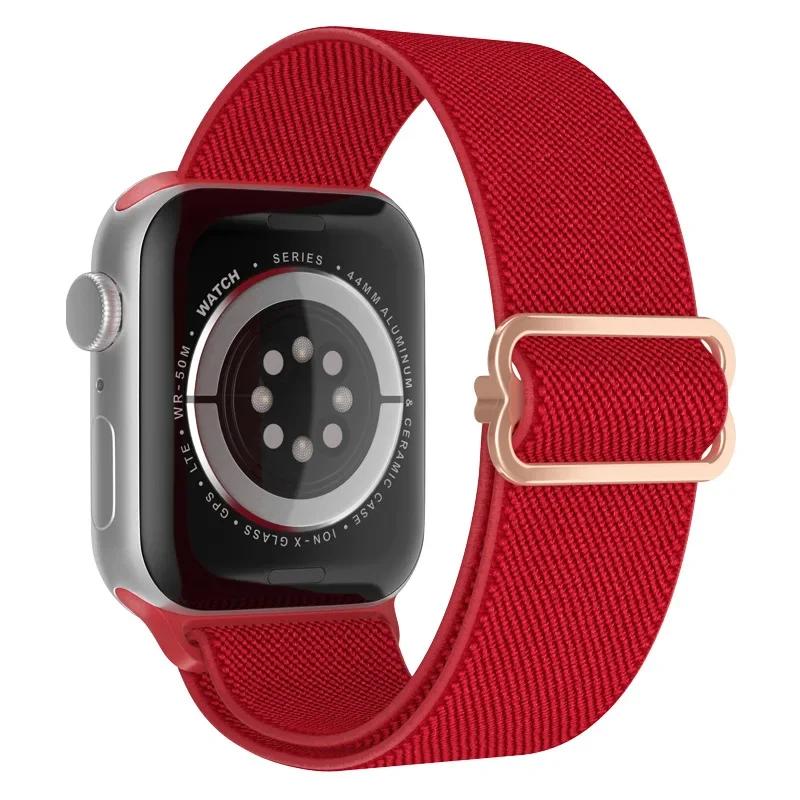 Эластичный нейлоновый ремешок для Apple Watch ultra 2 49 мм Series 9/8/7 41 мм 45 мм 38/42-40 мм/44 мм Богемский браслет ремешок для iWatch 6 5 4 3 Se