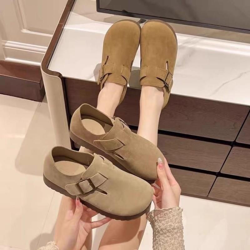 Женская обувь весна и лето новая обувь на одной педали ленивая одинарная обувь платформа всеохватывающая Boken женская обувь