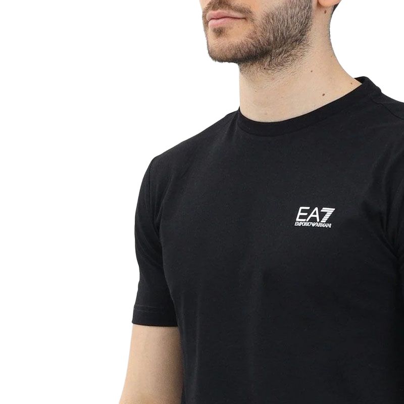 Emporio Armani Мужская тренировочная футболка EA7 из хлопка, облегающая, с коротким рукавом и круглым вырезом, топ 7M000567-AF10375-MC001