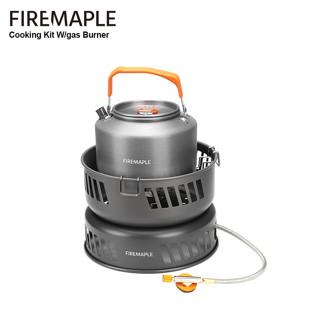 Fire-Maple Cooking Kit W/gas Burner Cookware Set Outdoor Stove Camping Pot Set Cooking System for Hiking, Camping and Picnic