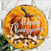 2d Flat 20*20cm, Autumn Popular Home Furnishing, Thanksgiving Happy, Autumn Harvest Pumpkin, Wooden Circular Creative Decorative Board, for Home