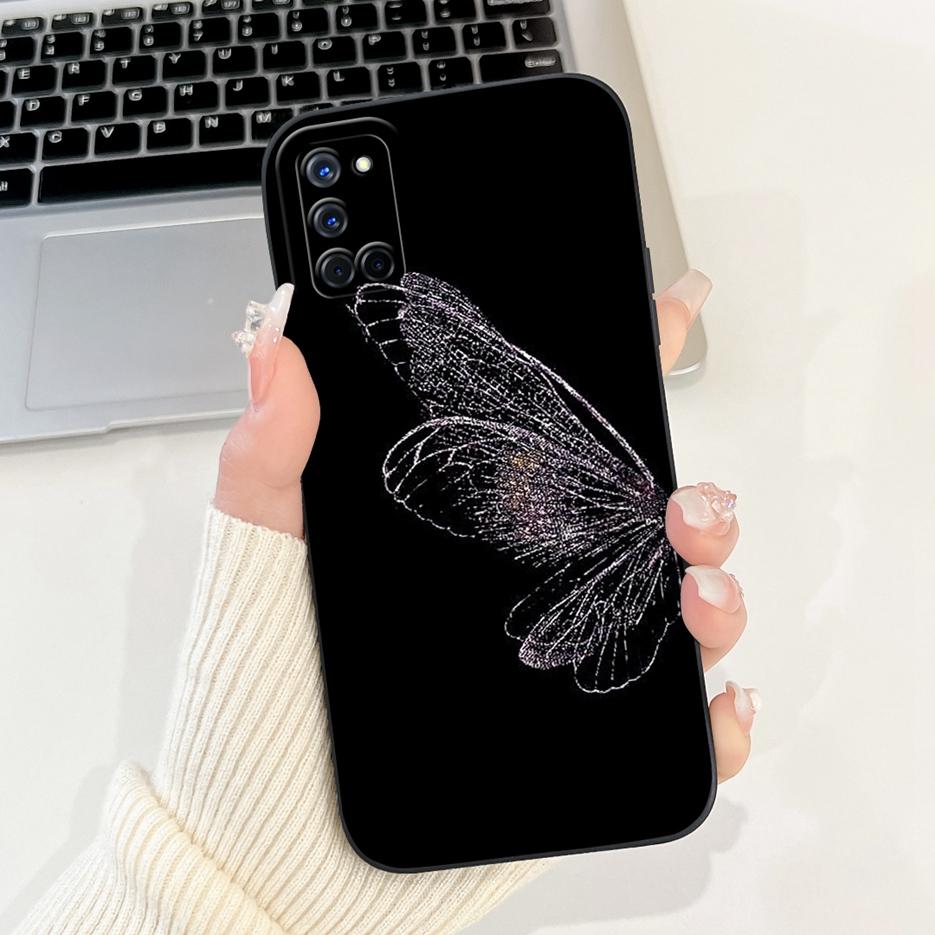 Чехол для Oppo A52 A72 A92 Стильные Цветы Милый Расписной Чехол Мягкий ТПУ Матовый Чехол для Телефона Для Oppo A92 A 52 72 OppoA52 OppoA72 Сумки