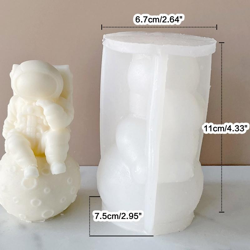 3D Астронавт Форма для мыла DIY Форма для свечей Эпоксидная форма Ручная работа Свечи Ароматический воск Формы для изготовления свечей