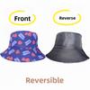 Spring and summer outdoor sun hats, versatile graffiti cartoon pattern fisherman hats, outdoor sun protection sun hats, 2-pack