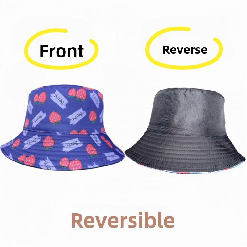 Spring and summer outdoor sun hats, versatile graffiti cartoon pattern fisherman hats, outdoor sun protection sun hats, 2-pack