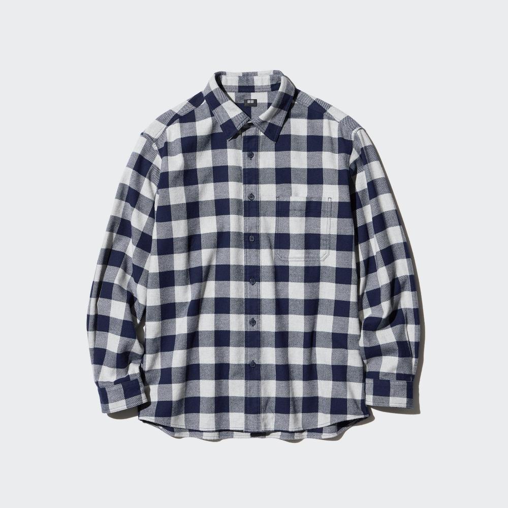 Uniqlo Flannel Shirt  LonG Sleeve ReGular Collar  Check G