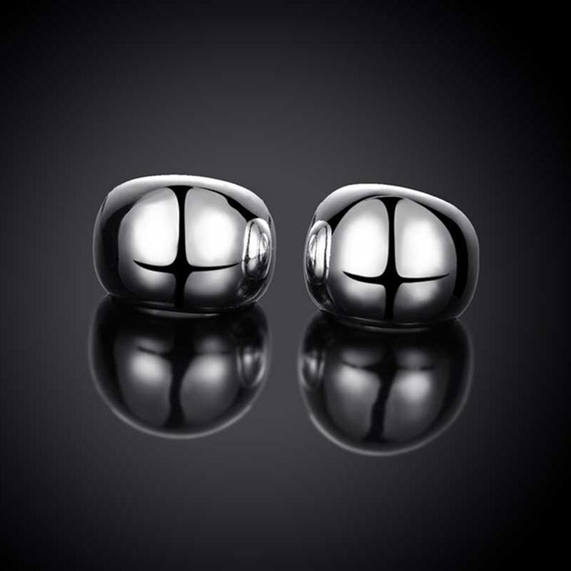 925 Серебряные Маленькие Гладкие Симпатичные Серьги-Обручи Женские Модные Круглые Серебряные Серьги