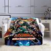Cartoon Animation Pattern Blanket My Hero Academia Warm Flannel Thin Blanket Portable Home Travel Office Lunch Break Blanket