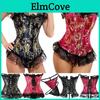Jacquard Overbust Corset Top Women Basque Cosplay Costume Steampunk Gothic Bustier Sexy Lingerie