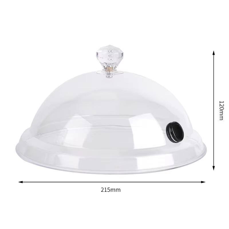 Lightweight Molecular Cuisine Smoke Hood Food Grade Lid Smoke Infuser Cold Smoke Generator Meat Burn Smokehouse Cooking BBQ Grill