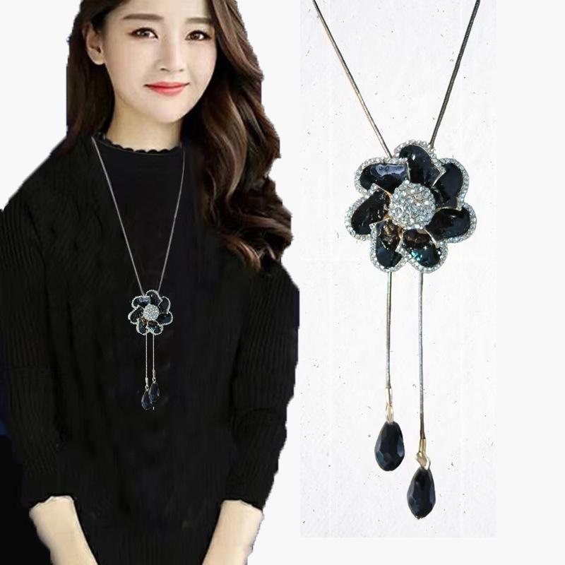 Элегантное ожерелье-цепочка с кисточкой для женщин - Универсальный, высококлассный европейский и американский дизайн для осенне-зимней моды